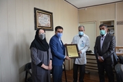 قدردانی از رئیس بیمارستان قلب الزهرا (س)